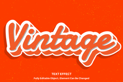 Orange Vintage 3D Text Effect for Illustrator Product Image 1