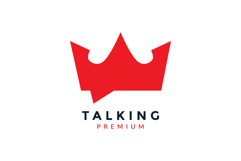 Talking Crown Modern Logo Design Product Image 1