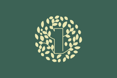 Letter I Leaves Modern Logo Design Product Image 1