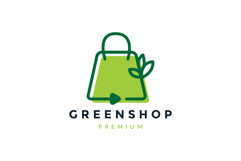 Shopping Bag Nature Modern Logo Design Product Image 1