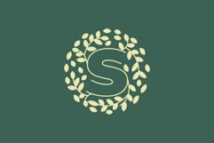 Letter S Leaves Modern Logo Design Product Image 1