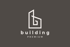 Letter B House Building Modern Logo Design Product Image 1