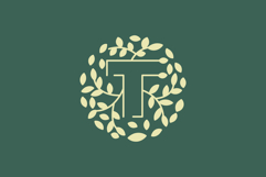 Letter T Leaves Logo Design Product Image 1