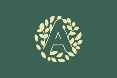 Letter A Leaves Nature Logo Design Product Image 1