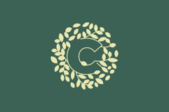 Letter C Modern Leaves Logo Design Product Image 1