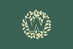 Letter W Leaves Minimal Modern Logo Design Product Image 1