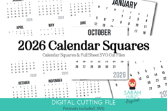 2026 Calendar SVG Cut Files by Sarah Hurley Product Image 1