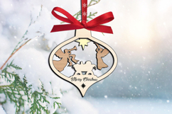 SVG Merry Christmas Holy Night Silent Night Laser Arabesque Product Image 3