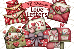 Romantic Valentine Letters, Cards, Envelopes, Mailboxes PNG Product Image 1