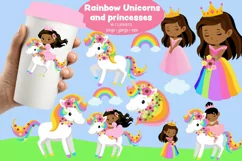African American Rainbow Unicorn and Princesses pack Product Image 1