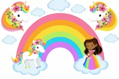 African American Rainbow Unicorn and Princesses pack Product Image 3