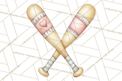 Whimsical Softball Mom Clipart PNG Game Day Mom Graphics Product Image 4