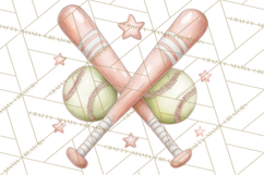 Whimsical Softball Mom Clipart PNG Game Day Mom Graphics Product Image 5