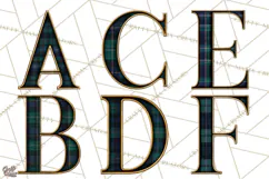 Heritage Christmas Alphabet PNG Vintage Tartan Letters Product Image 2
