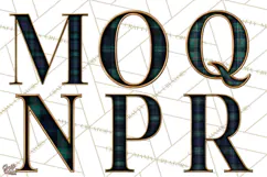 Heritage Christmas Alphabet PNG Vintage Tartan Letters Product Image 4