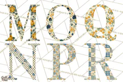 Vintage Floral Alphabet PNG, Country Letters and Farmhouse Product Image 4