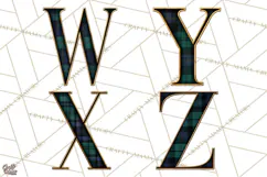 Heritage Christmas Alphabet PNG Vintage Tartan Letters Product Image 6