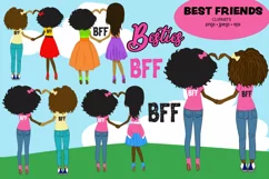 African American Best Friends, Besties clipart Product Image 1