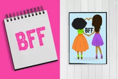 African American Best Friends, Besties clipart Product Image 2