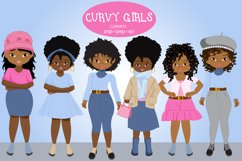 African American Curvy Girls, sorority clipart Product Image 1