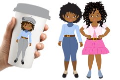 African American Curvy Girls, sorority clipart Product Image 3
