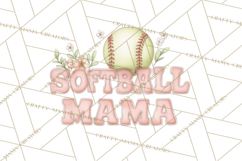 Whimsical Softball Mom Clipart PNG Game Day Mom Graphics Product Image 3