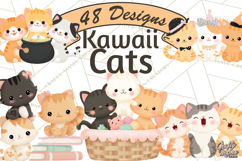 Kawaii Cat Clipart, Cute Kitten PNG, Fun Cat Illustrations Product Image 9