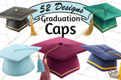 Graduation Cap Clipart PNG, Classic Graduation Hat Tassel Product Image 1