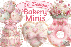 Sweet Treats Bakery Clipart, Pastel Dessert Clip Art Png Product Image 1