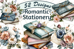 Romantic Letter Clipart, Love Notes Clip Art PNG, Floral Product Image 1