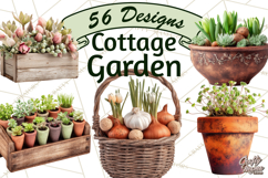Early Spring Garden Cottagecore PNG, Seedling Terracotta Product Image 1