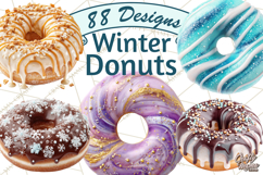 Winter Donuts PNG, Neutral Pastry Clipart, Bakery Elements Product Image 1