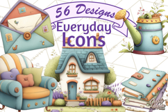 Pastel Everyday Icons Clipart PNG, Home And Lifestyle Png Product Image 1