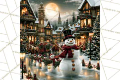 Vintage Victorian Snowman Christmas PNG Image Product Image 3