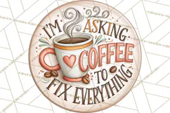 Coffee Retro Round Sign PNG Designs Product Image 5