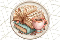 Coffee Retro Round Sign PNG Designs Product Image 3