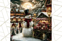 Vintage Victorian Snowman Christmas PNG Image Product Image 4