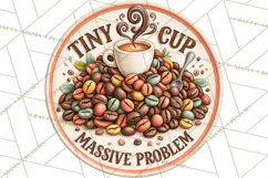 Coffee Retro Round Sign PNG Designs Product Image 4
