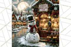 Vintage Victorian Snowman Christmas PNG Image Product Image 3