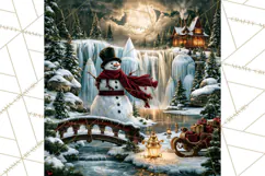 Vintage Victorian Snowman Christmas PNG Image Product Image 4