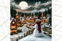 Vintage Victorian Snowman Christmas PNG Image Product Image 5