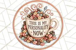 Coffee Retro Round Sign PNG Designs Product Image 3