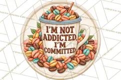 Coffee Retro Round Sign PNG Designs Product Image 5