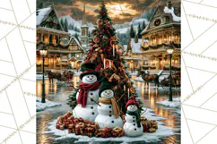 Vintage Victorian Snowman Christmas PNG Image Product Image 2
