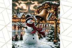 Vintage Victorian Snowman Christmas PNG Image Product Image 4