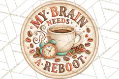 Coffee Retro Round Sign PNG Designs Product Image 5