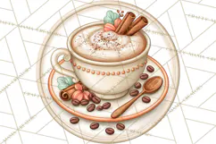 Coffee Retro Round Sign PNG Designs Product Image 5