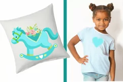 AFRICAN AMERICAN BABY BOY ROCKING HORSE CLIPART Product Image 3