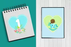 AFRICAN AMERICAN BABY BOY ROCKING HORSE CLIPART Product Image 4