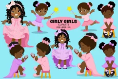 AFRICAN AMERICAN GIRLY GIRLS CLIPART Product Image 1
